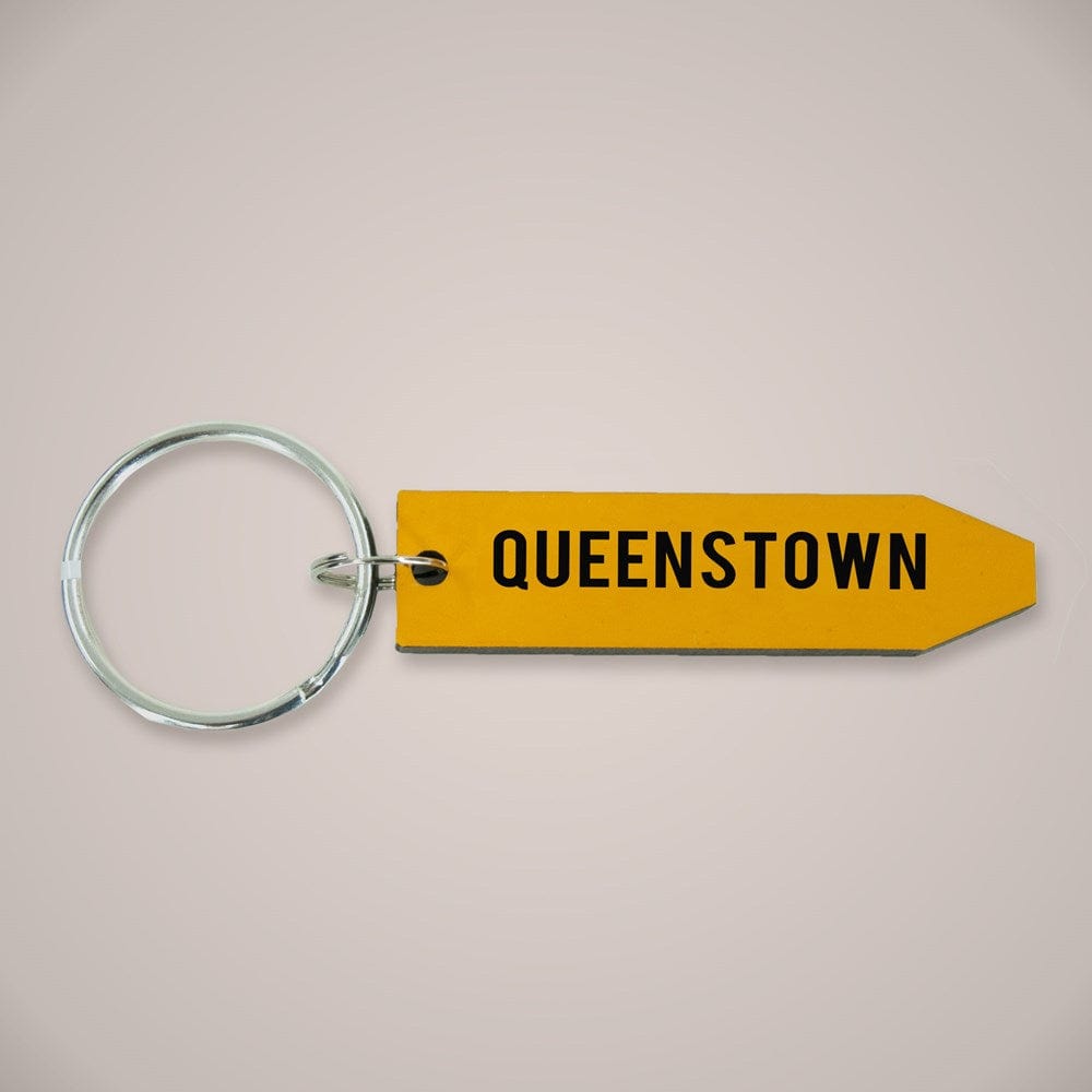 Road Sign - Queenstown Key Ring