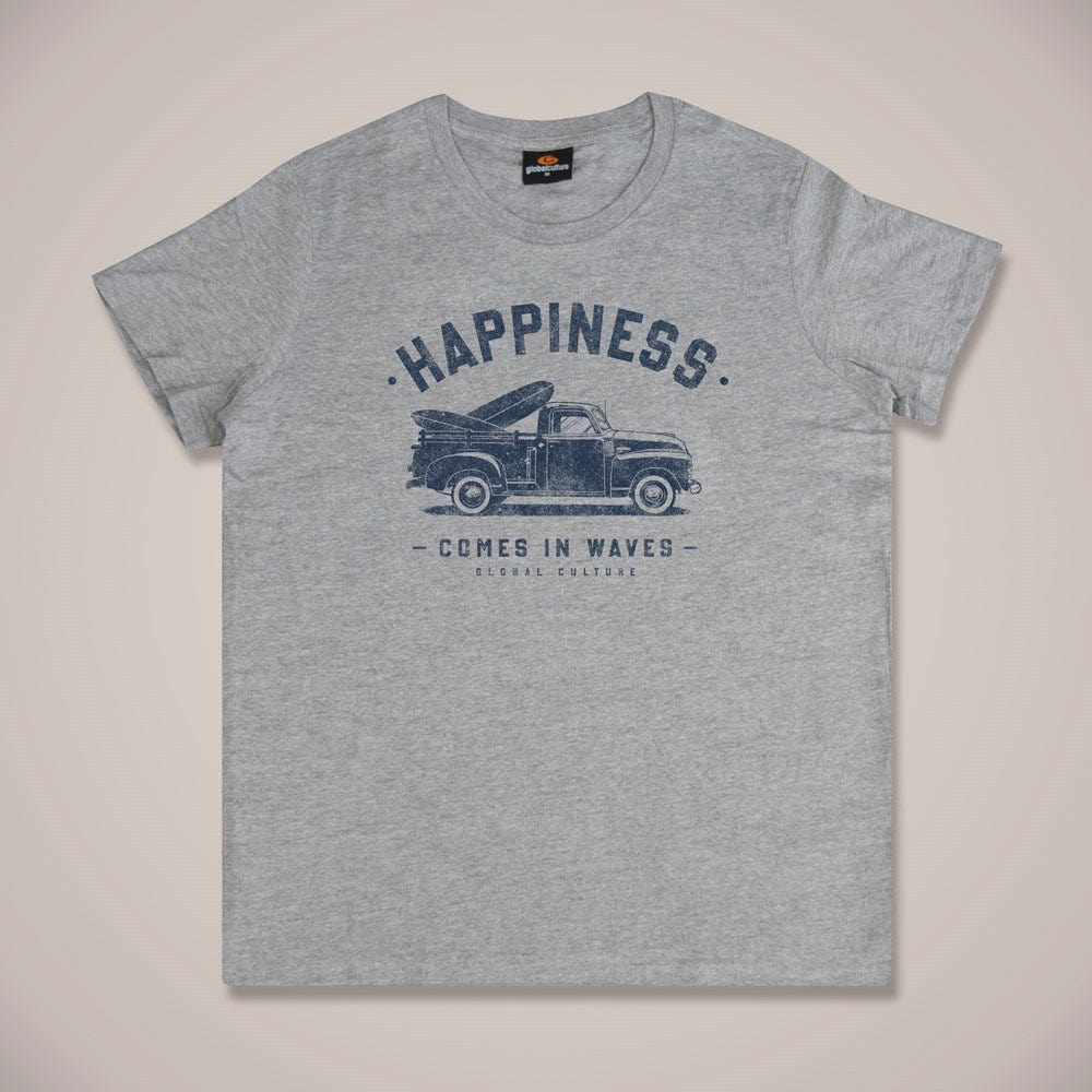 Happiness Comes in Waves Womens T-Shirt