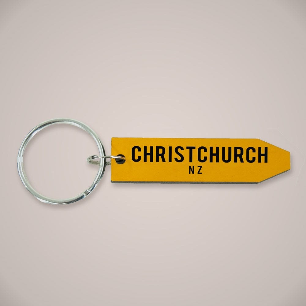 Road Sign - Christchurch Key Ring